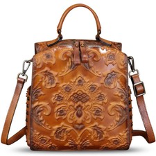 Borsa e zaino in vera pelle borsetta donna retrò tracolla tracolla borsetta