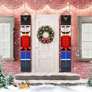Christmas Soldier Nutcracker Banners Knight Banners Xmas Couplet Door Curtain Ebay