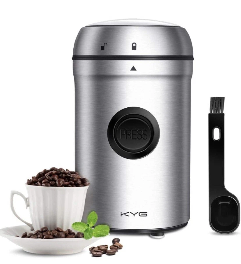 Electric Coffee Grinder Stainless Steel Sharp Blade 200W Speed Spice Herbs Nuts