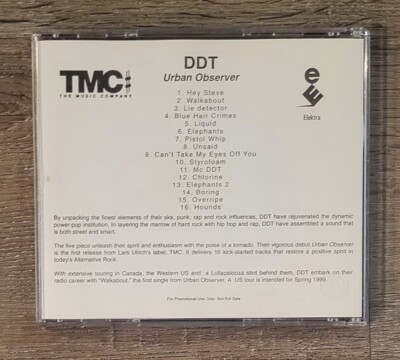 DDT 'Urban Observer' CD Promo RARE | eBay