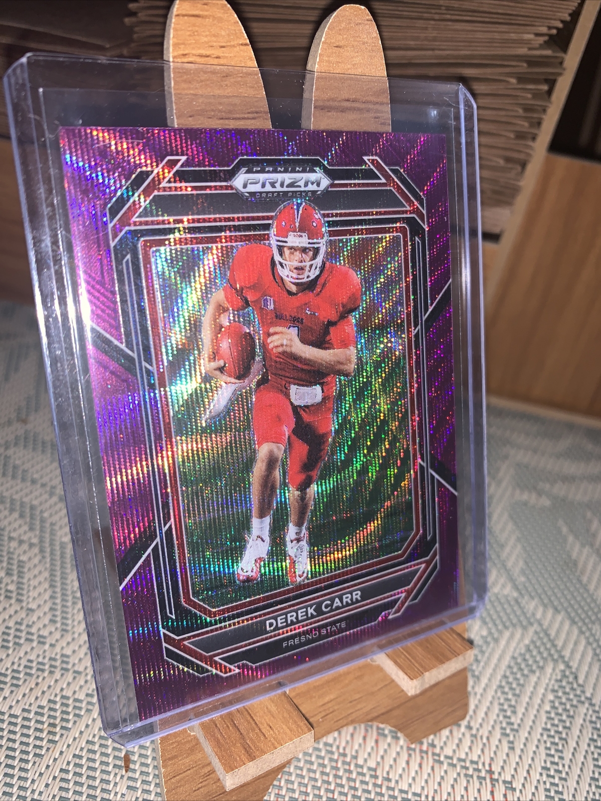 Derek Carr 2023 Panini Prizm Draft Picks Purple Wave #29