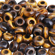 Natural Gemstone Beads for Jewelry Making, Rondelle Large Hole Loose Beads Pack