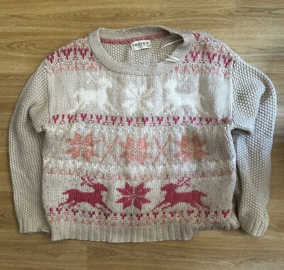 creme biege dirty pink folklore weihnachtspullover