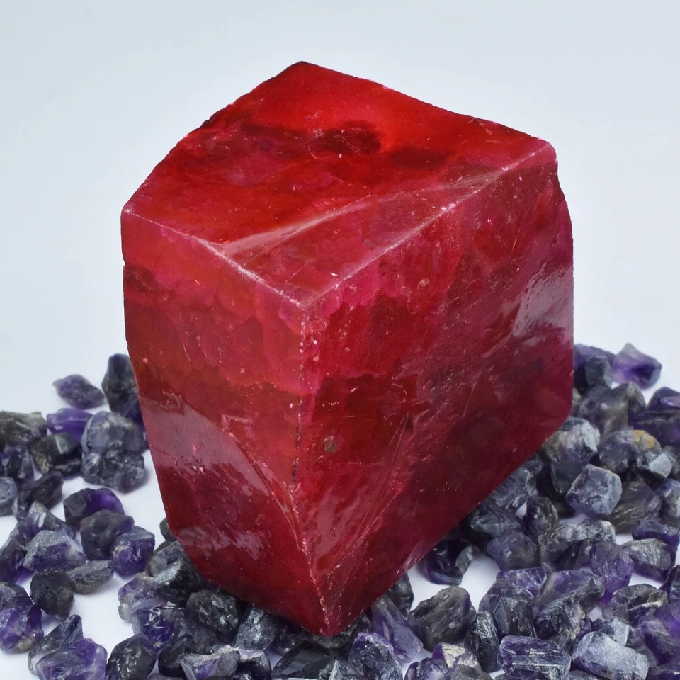 Piedra preciosa suelta CERTIFICADA de 700,10 quilates rubí rojo natural sin cortar tamaño enorme Foto 4 de 4