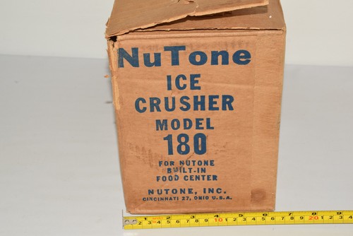 Nu Tone Ice Crusher Attachment - Model 180 - White Color - With Plunger - NuTone - Picture 13 of 14
