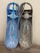 Portable Pet Cat Dog Water Bottle Travel feeder tray Drink Cup 560 ML 2 pack