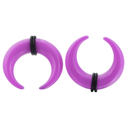 16Pcs Acrylic C Shaped Taper Pincher Septum Rings 14G-00G Gauges Piercing Kit - Picture 10 of 18