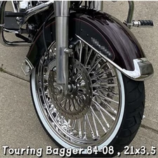 21x3.5 Fat Spoke Front Wheel for Harley Touring Electra Road Glide FLT FLH 00-07