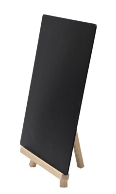 TISCHPLATTE TAFEL - A4 GRÖSSE x 1 - EIN 24 cm HOLZSTAFFELEI + EIN FLÜSSIGER KREIDESTIFT SS