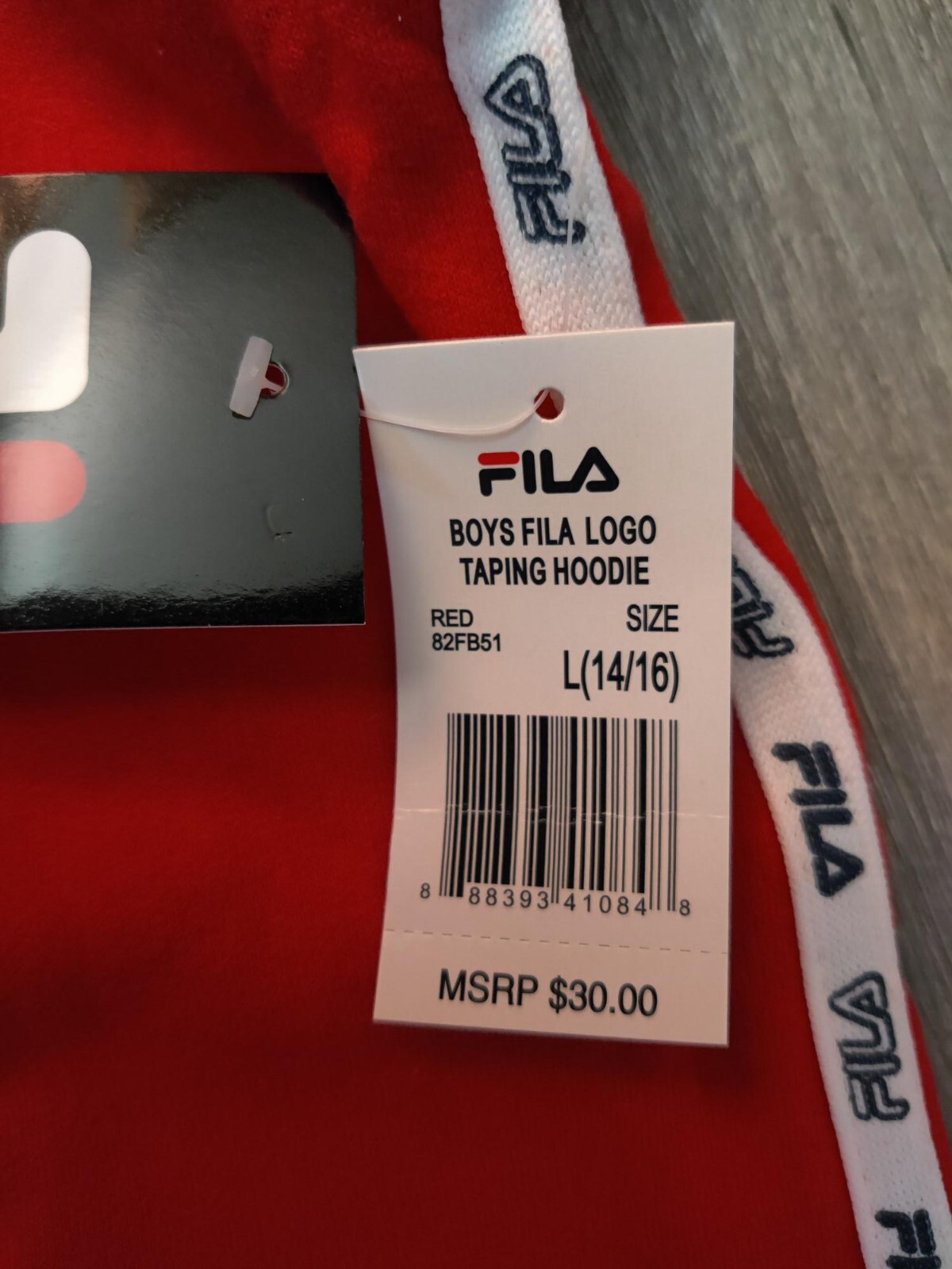 Nuovissimo maglione FILA ragazzo felpa con cappuccio (taglia: L 14 16) 60% cotone