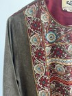 Ritu Kumar Embroidered Dress Kurta Set Tunic Taupe & Ruby Red Rare $500+ — photo 7
