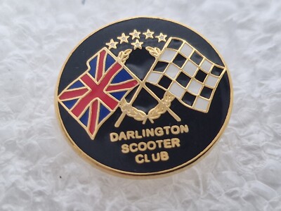 DARLINGTON SCOOTER CLUB RALLYE CLUB PIN ANSTECKER VESPA Lambretta Mods SELTEN WELLER 