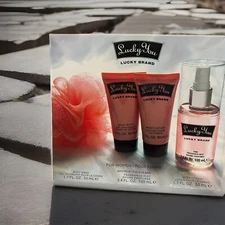 Lucky You by Lucky Brand 4 Piece Bath Fragrance Perfume Gift Set for Women~NIB