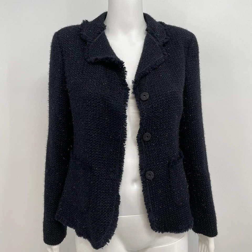 Conjunto de 2 blazer azul medianoche Les Copains y traje de vestido línea A talla 40 Foto 4 de 4