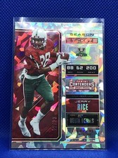 2018 Jerry Rice Red Cracked Ice Prizm #12/23 Season Ticket Delta Devils