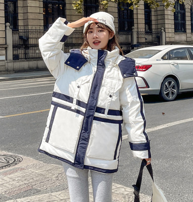 casual patchwork long coat