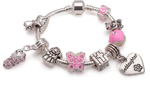 christening charm bracelet