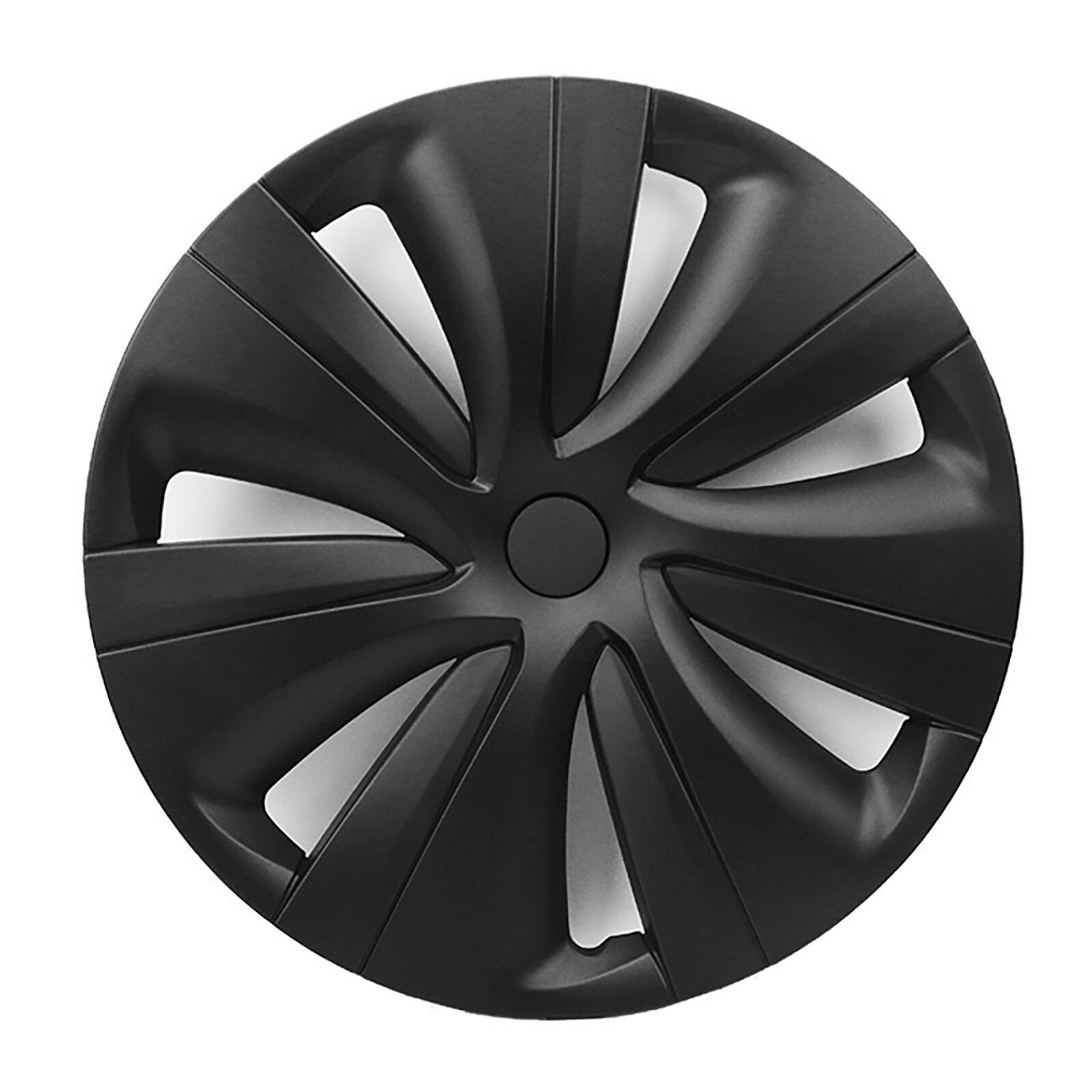 4Pcs 19" Matte Black Car Hub Cover Protection Ring For Tesla Model Y