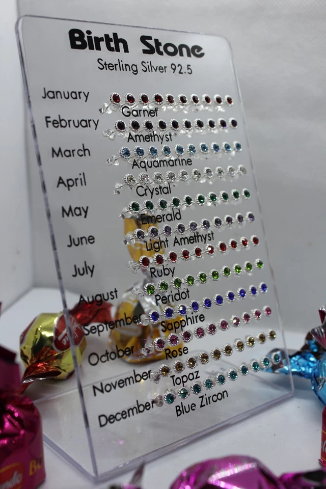 ORECCHINI ARGENTO BIRTH STONE PIETRA DELLA NASCITA ZIRCONI COLORATI MM 5 EXPLOIT - Immagine 2 di 4