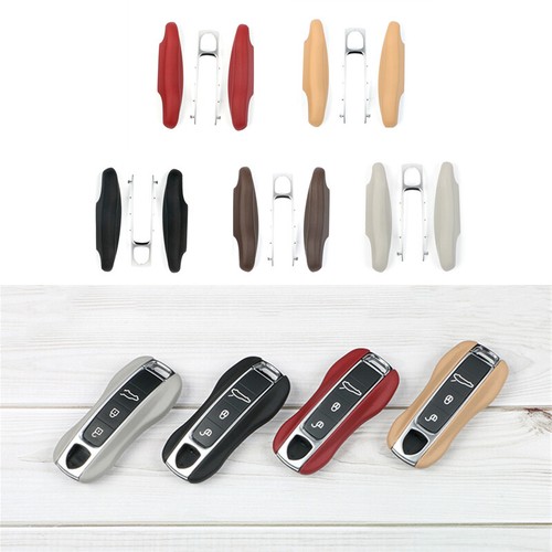 Black/Beige/Brown/Red/Gray Leather Car Key Case Cover For Porsche Taycan 2019-22 - Picture 3 of 22