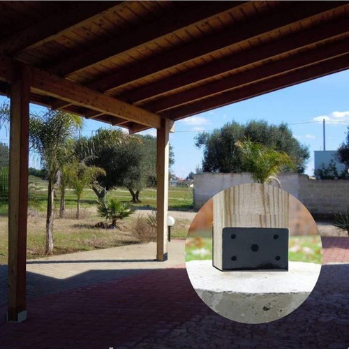 Comodo supporto per pali da recinzione a forma di U per pali quadrati 4x4 pollic - Picture 9 of 12
