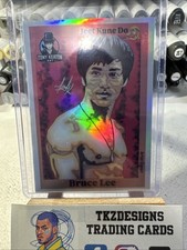 Tkzdesigns Bruce Lee Sketch Card Platinum Print 1/1 Signed By Artist Tony Keaton