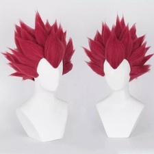 Dragon Ball Vegeta Goku Super Saiyan Red Cosplay Hair Wig Short