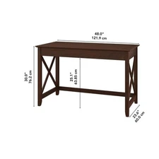 Bush Furniture Key West 48W Writing Desk in Bing Cherry