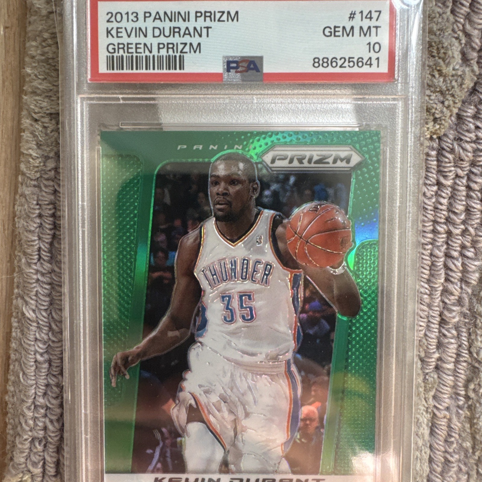 2013 Panini Prizm #147 Kevin Durant Green Prizm PSA 10