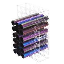 Acrylic 20Holes Vinyl Roll Storage Rack Craft Room Holder Stand