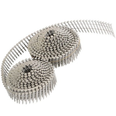 3600 Pack 1-1/4  Ring Shank Siding Nails 15 Degree Wire Coil Stainless Steel