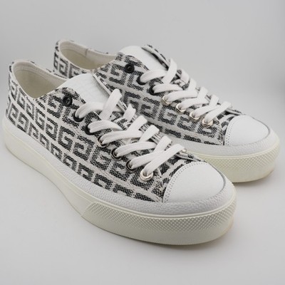 * Givenchy G4 Leather Whith Black Cloth Low Top City Sneaker Women 7.5
