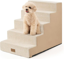 Dog Stairs for Small Dogs, 5 Tier Widened Pet Stairs for High Beds, 23.6" H Non-