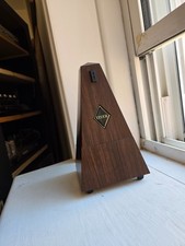 Mechanical Metronome Pyramid Style Pendulum with Bell Wood Grain Finish