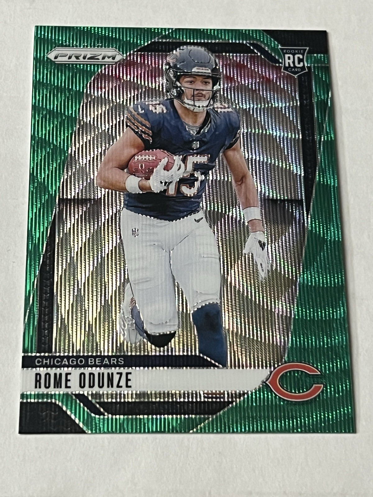 2024 Panini Prizm - Rookies Rome Odunze #385 Green Wave Prizm (RC)