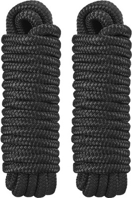 PACTHSD 2 Pack 3/4'' x 30' Dock Lines - Marine x (Pack of 2), Black
