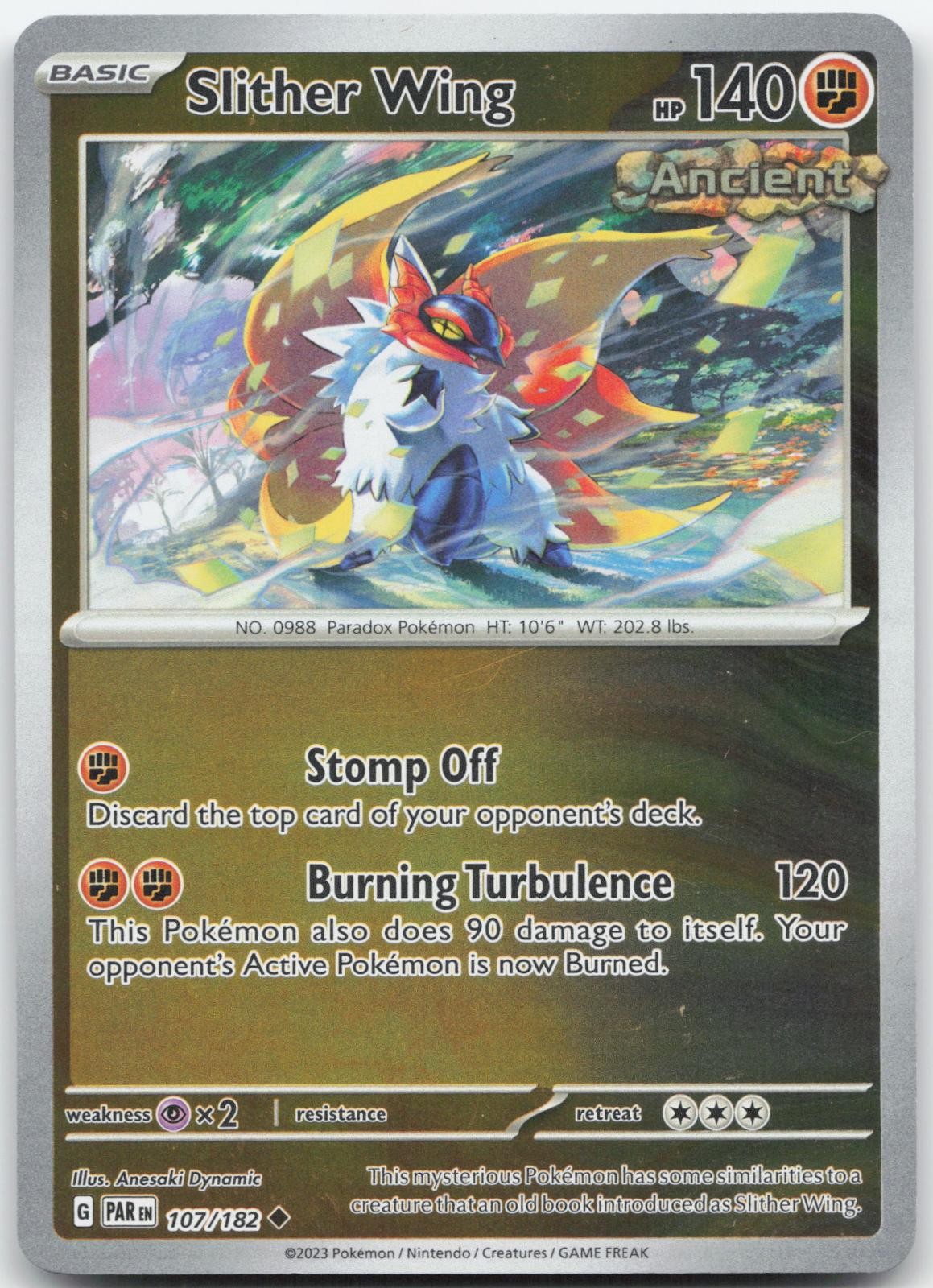 Slither Wing - 107/182 Reverse Holo Paradox Rift NM/M