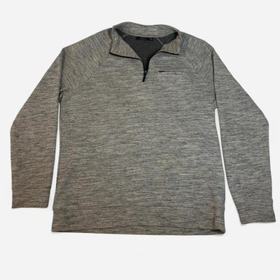 Marc Anthony Gray Quarter Zip Knit Pullover Men s Large Slim fit Sweatshirt