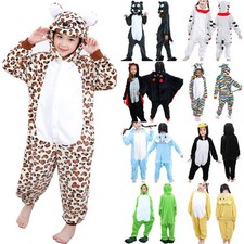Kids Animal Kigurumi Cosplay Pajama Costume Halloween Jumpsuit Xmas Sleepwear