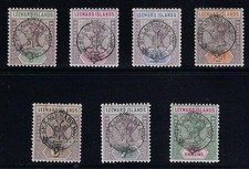 Îles Sous-le-Vent, 1897, Scott #9-15, Mint, L.H., Scott valeur catalogue : 331,75 $
