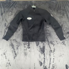 O'Neill Wetsuit Jacket Women 8 Black Neoprene Zip Front Long Sleeve 744646