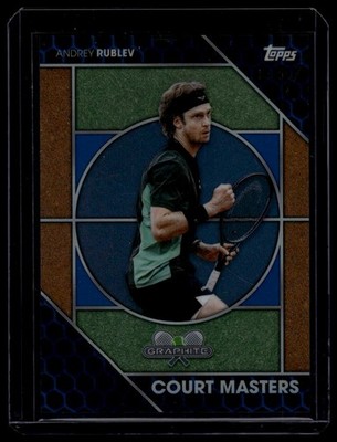 2026 Topps Graphite #CM-21 Andrey Rublev Court Masters Blue Refractor
