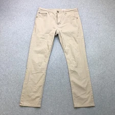 AG Adriano Goldschmied Pants Men's 34x32 Beige Geometric The Everett Herringbone