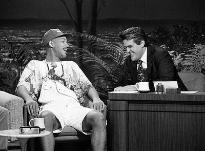 Actor Will Smith during an interview with guest host Jay Leno Octo- Old Photo 2