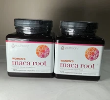 Youtheory Women's Maca Root 120 Veg Caps TWO PACK!