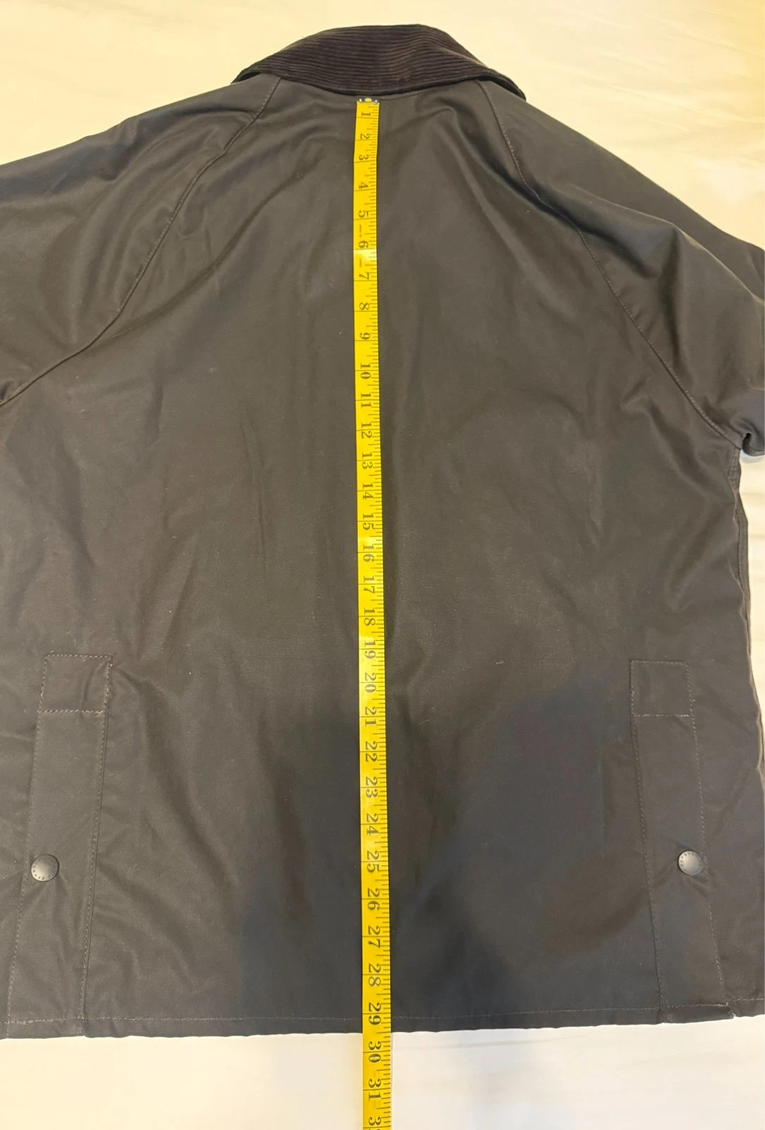 Barbour Classic Bedale Waxed Jacket Olive Men's 40 Made in England Worn Once - product detail image 3