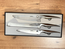 Ensemble couteaux japonais 3 pièces (pain, chef, universel)  Lames 60 HRC – Neuf