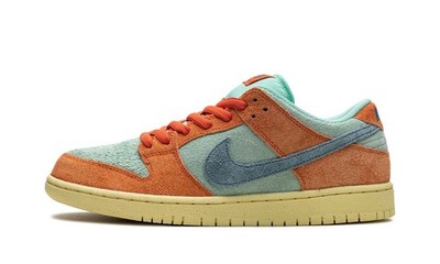 Nike SB Dunk low orange helles Smaragdgrün EU 44