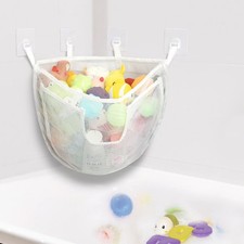 Bath Toy Storage, Large Capacity Bath Toy Holder with Bottom Zipper, Quick Re...
