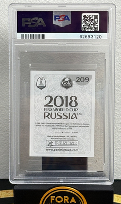 2018 Panini World Cup Sticker Kylian Mbappe Rookie PSA 9 MINT #80